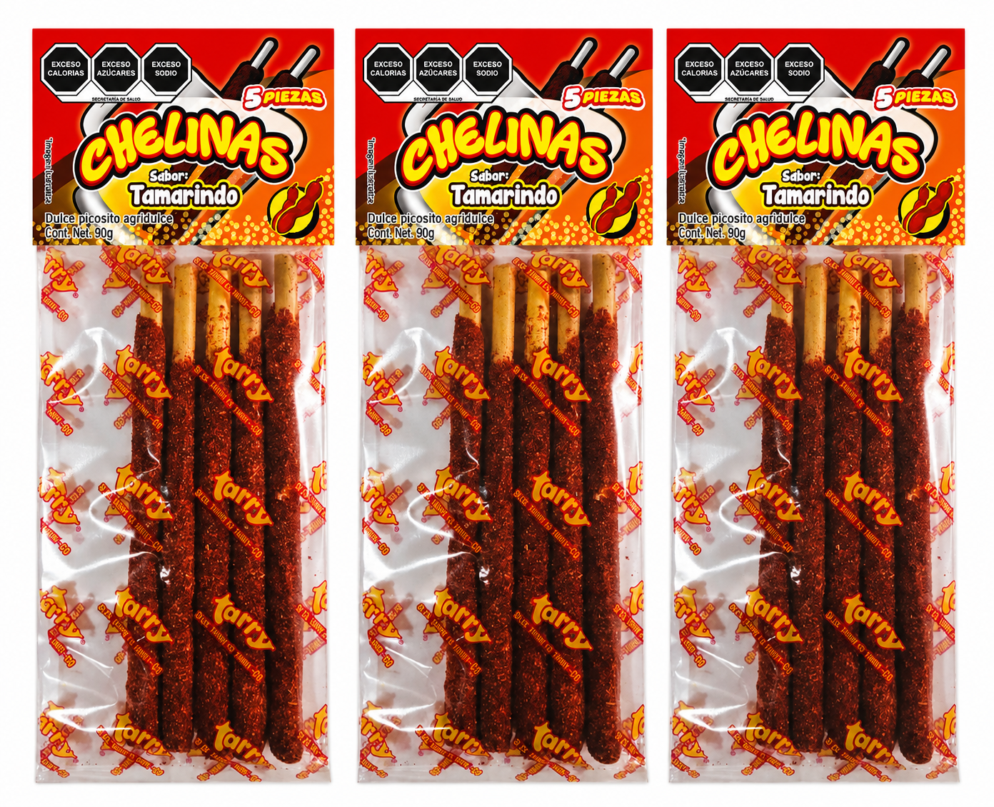 Tarry Banderillas Sabor Tamarindo 3 Pack 15pz  270 gr