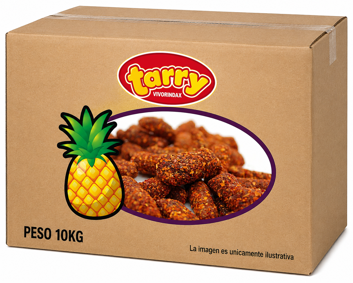 Caja Tarry Viborindax Piña Trocitos Chile A Granel 10kg