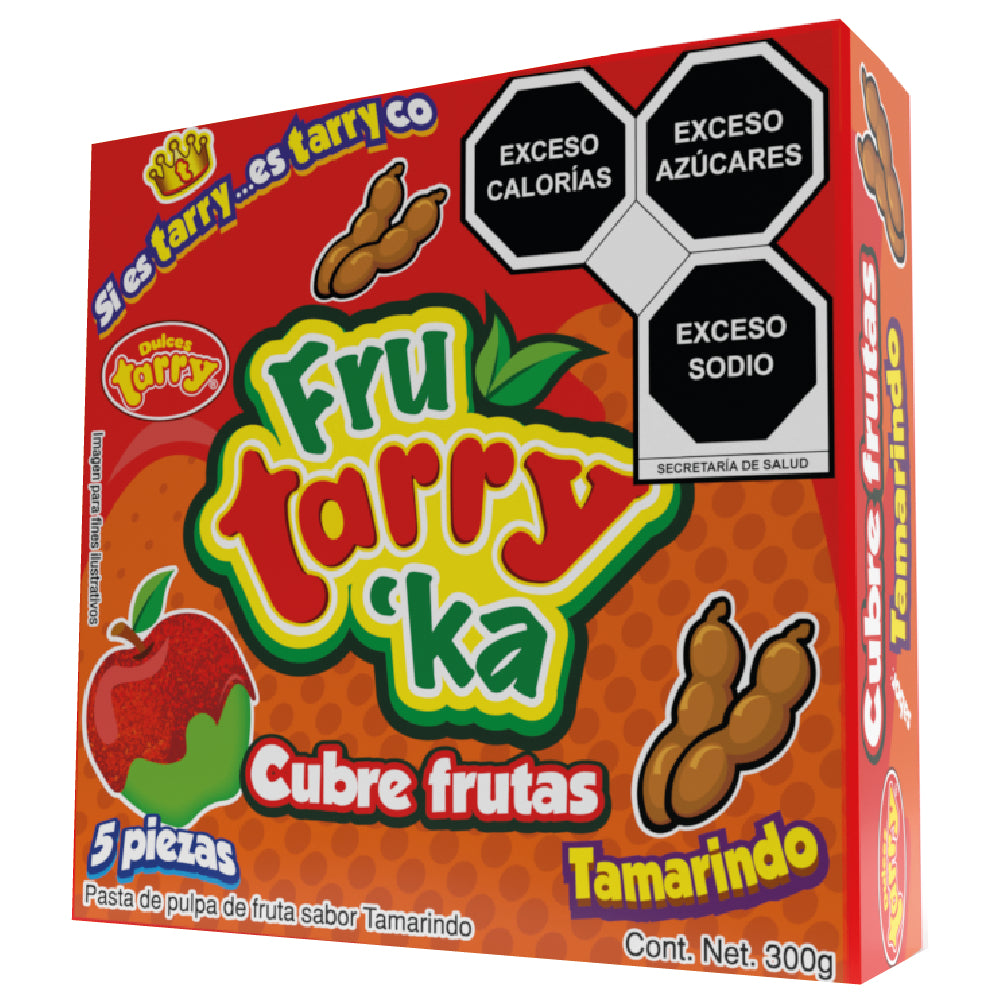 Caja Tarry Fruta Rika Tamarindo Cubre Manzanas 5pz 300gr