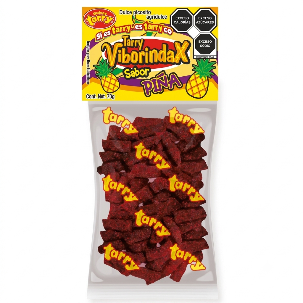 Bolsa Tarry Viborindax Piña Trocitos Enchilados 500gr