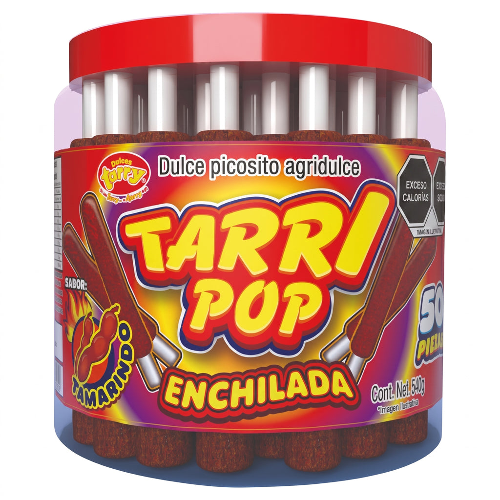 Tarry pop Vitrolero Banderilla Tamarindo 50pz 540gr Michelada