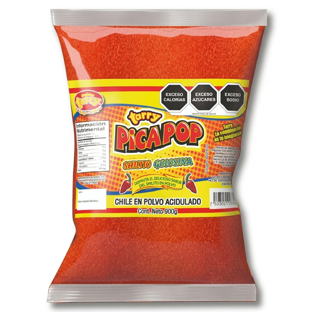 Bolsa De Chile Gourmet Picapop Shilito Golosina Tarry 900gr
