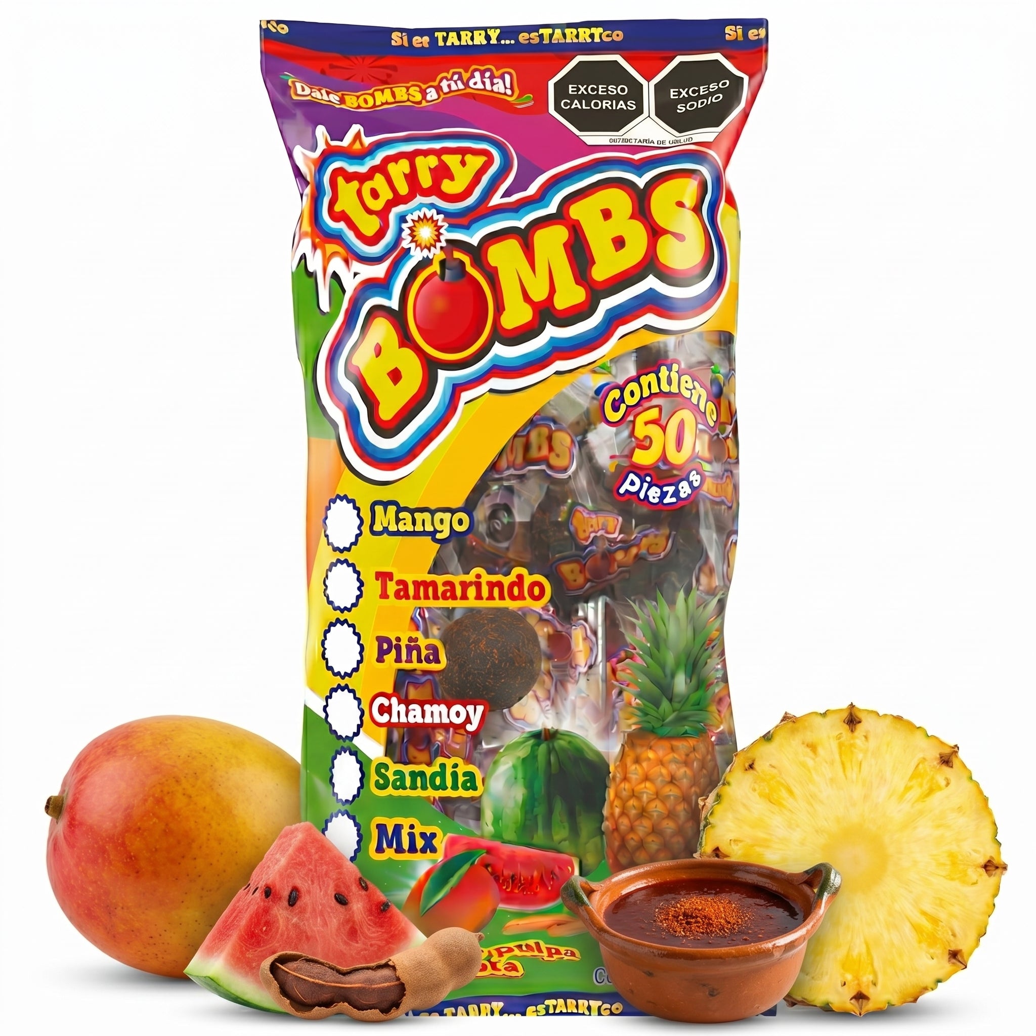Bolsa Tarry Bombs Mix 218gr 50pz Bolitas De Chile