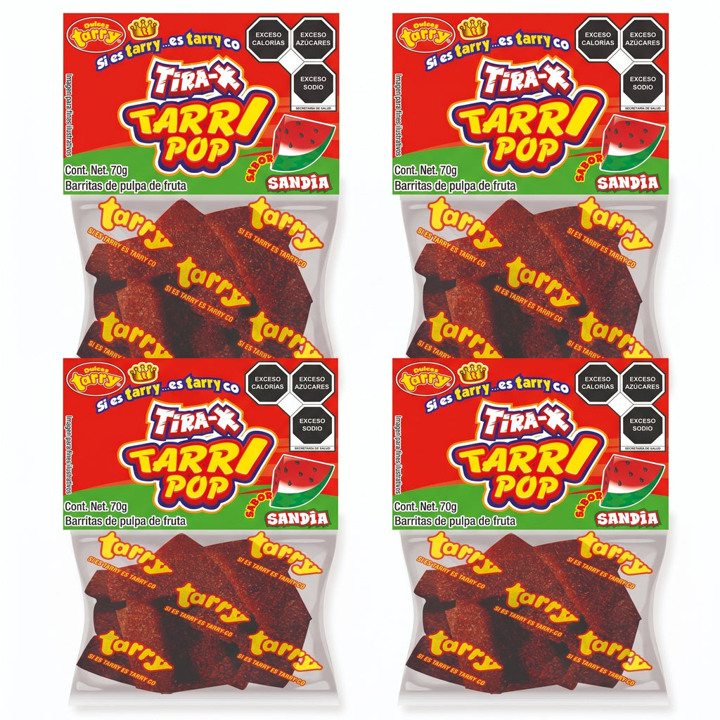 Tira-x Tarrypop Sandía Chile 4 Packs 280gr