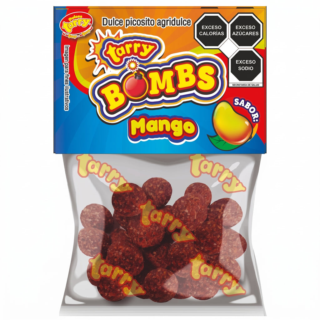 Tarry Bombs Mango 4 Packs 280gr Bolitas De Dulce Enchilado
