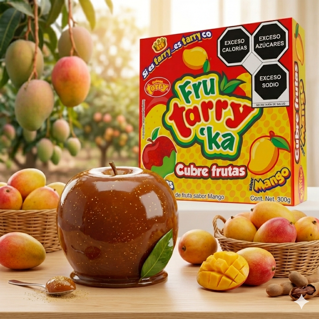 Caja Tarry Fruta Rika Mango Cubre Manzanas Pulpa 5pz 300gr