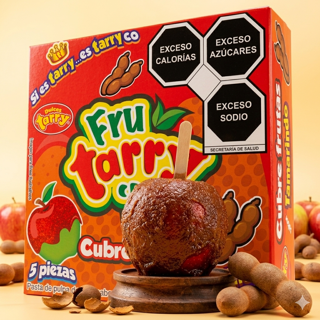 Caja Tarry Fruta Rika Tamarindo Cubre Manzanas 5pz 300gr