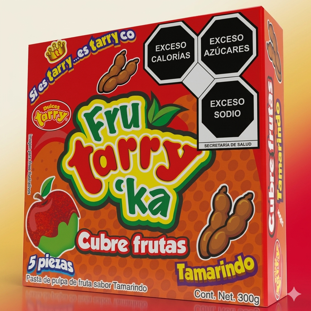 Caja Tarry Fruta Rika Tamarindo Cubre Manzanas 5pz 300gr