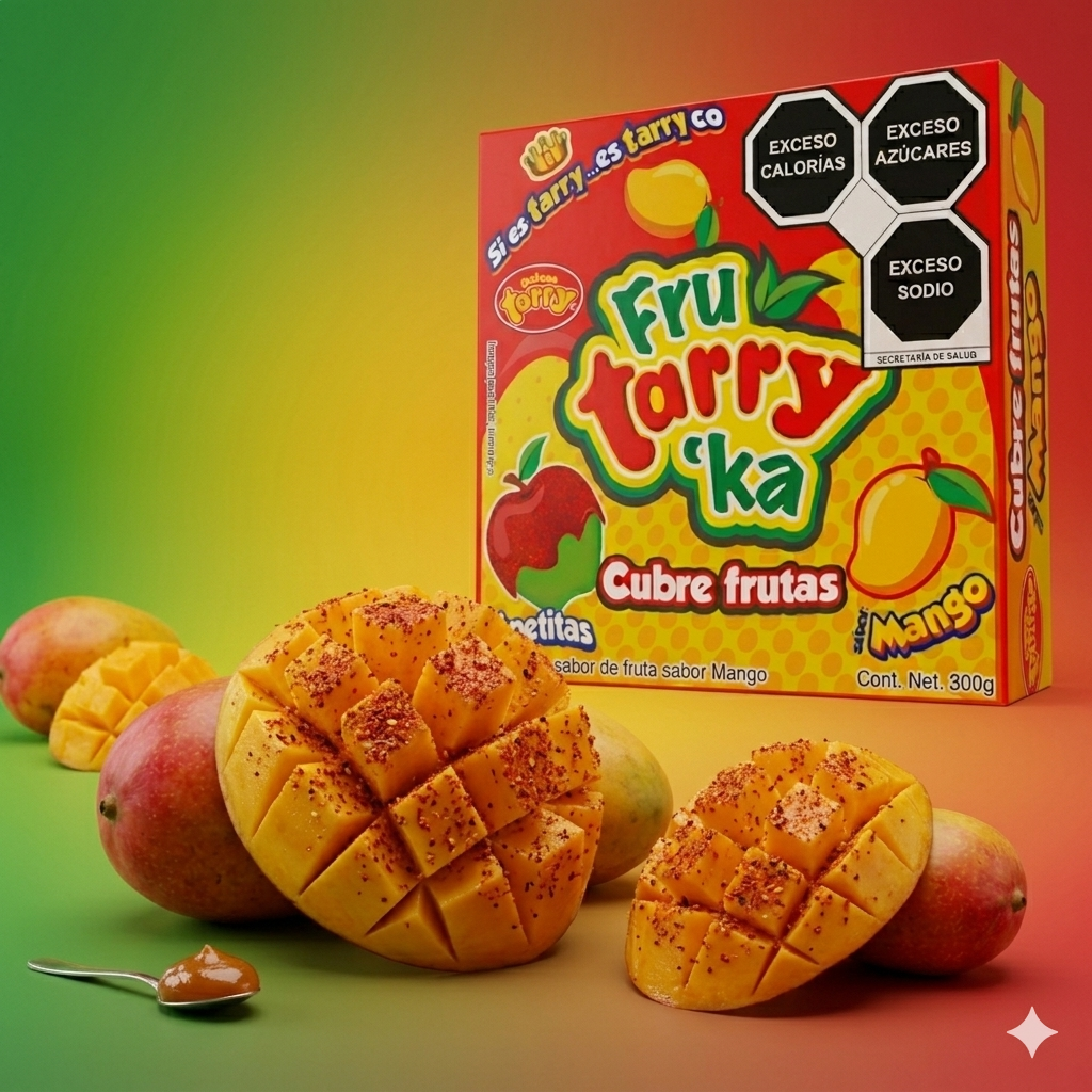Caja Tarry Fruta Rika Mango Cubre Manzanas Pulpa 5pz 300gr