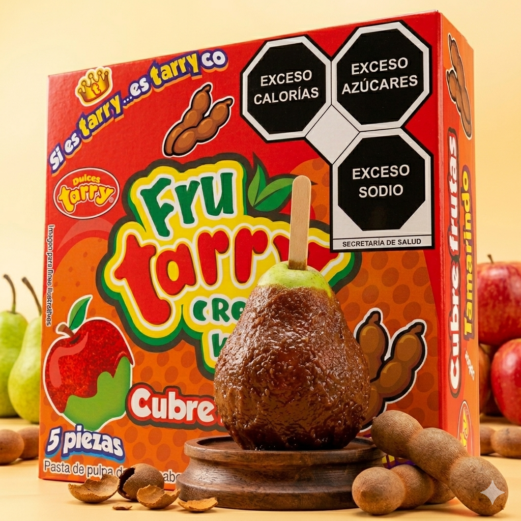 Caja Tarry Fruta Rika Tamarindo Cubre Manzanas 5pz 300gr