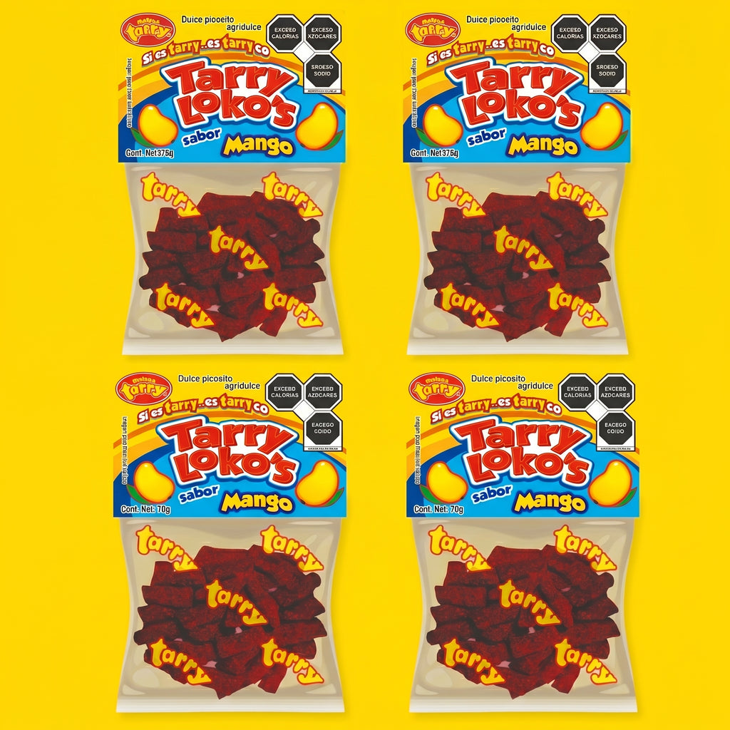 Tarry Lokos Mango Chile 4 Packs 280 Gr Trocitos Enchilados
