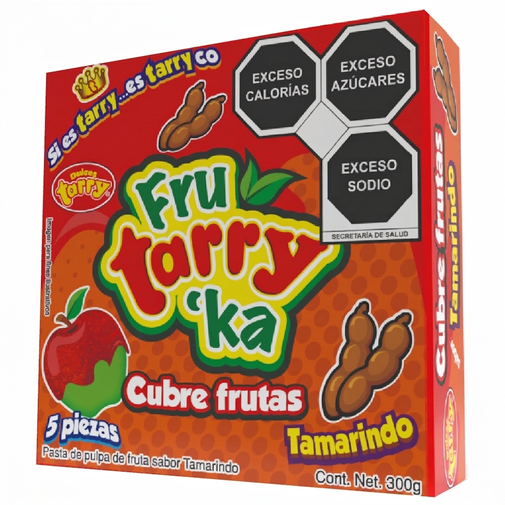 Caja Tarry Fruta Rika Tamarindo Cubre Manzanas 5pz 300gr