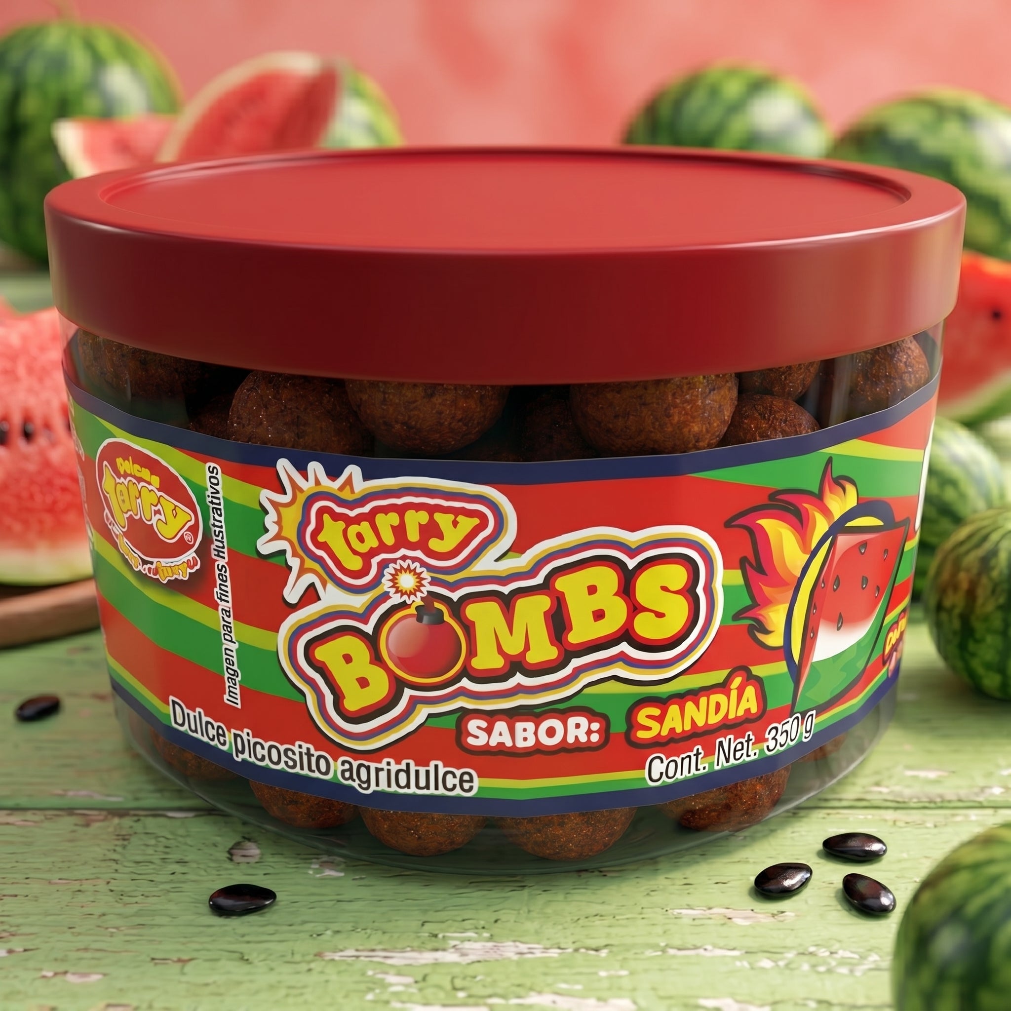 Vitrolero Tarry Bombs Sandía 350gr Bolitas De Chile