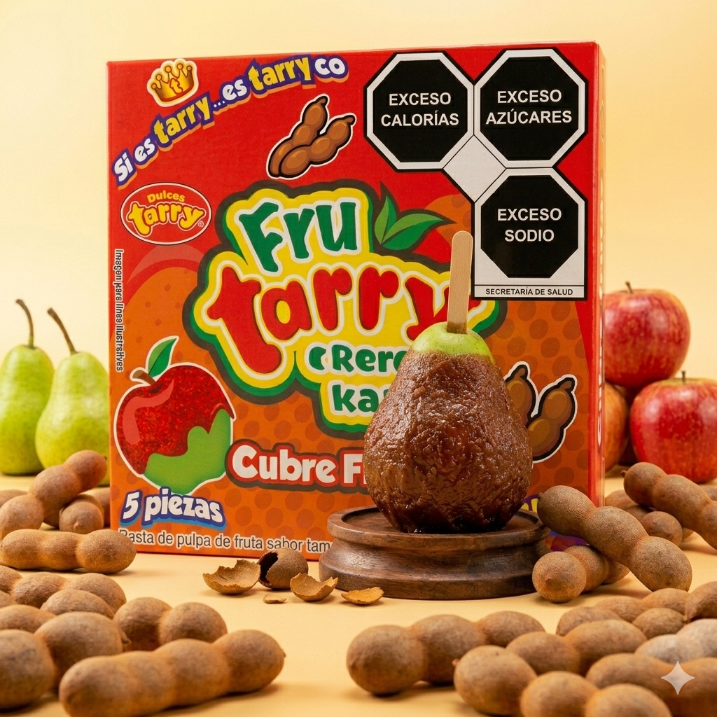 Caja Tarry Fruta Rika Tamarindo Cubre Manzanas 5pz 300gr