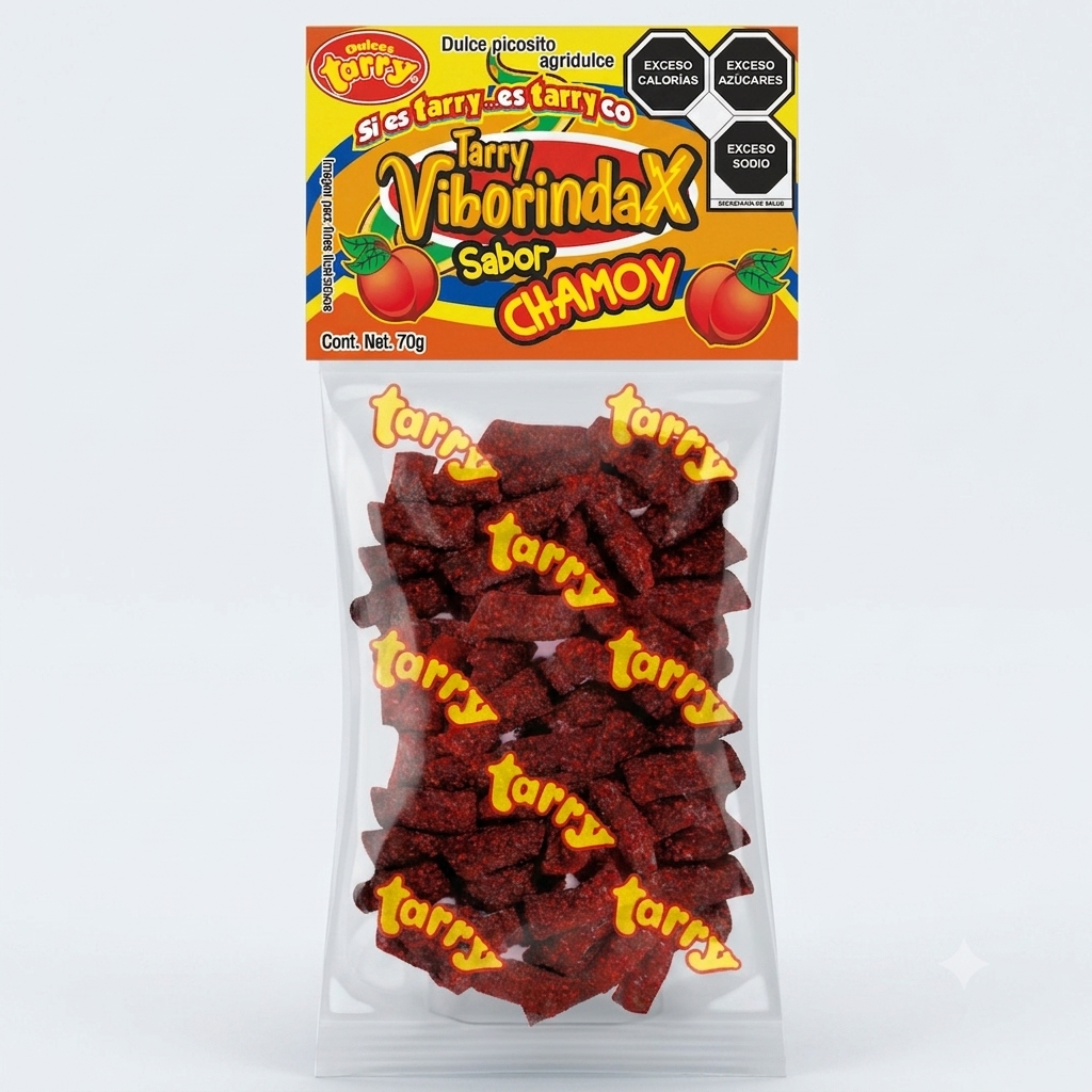 Bolsa Tarry Viborindax Chamoy Trocitos Enchilados 500gr