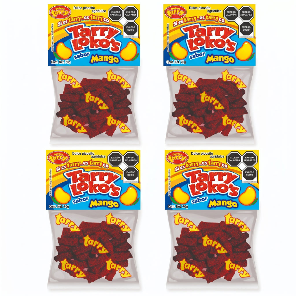 Tarry Lokos Mango Chile 4 Packs 280 Gr Trocitos Enchilados