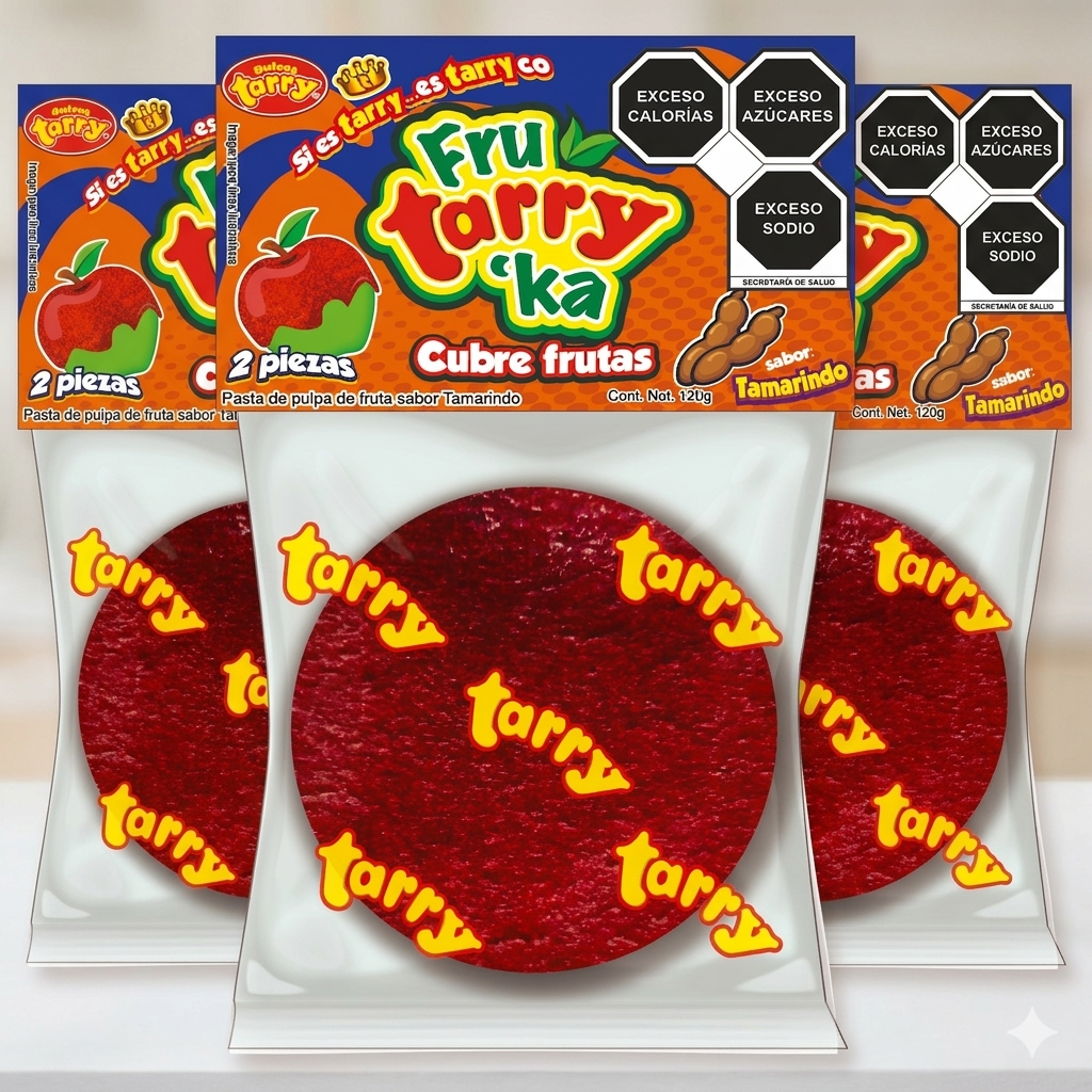 Fruta Rika Tamarindo Cubre Manzanas Frutas 3pz 120gr Tarry