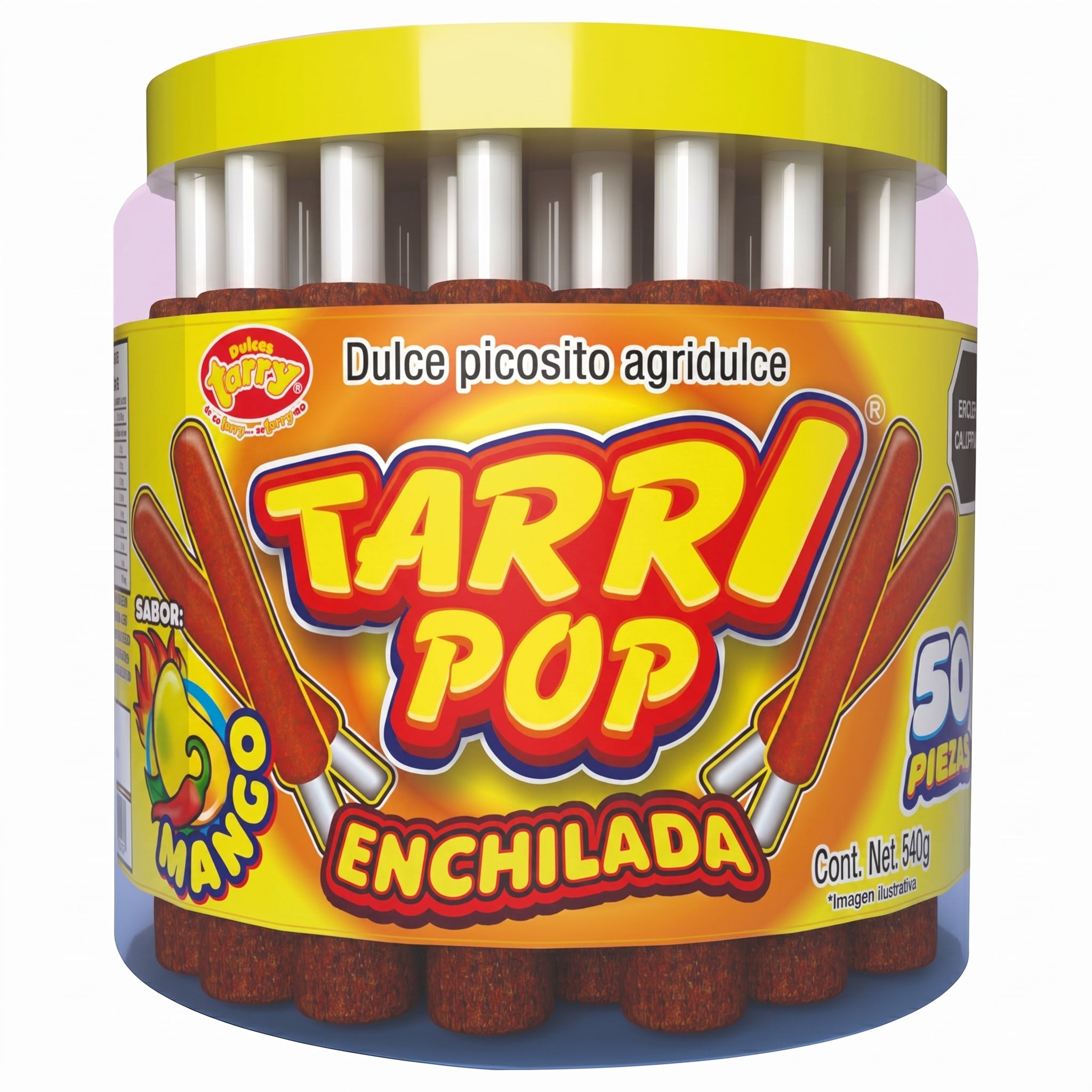 Tarry Pop Vitrolero Banderilla Mango 50pz 540 Gr Micheladas