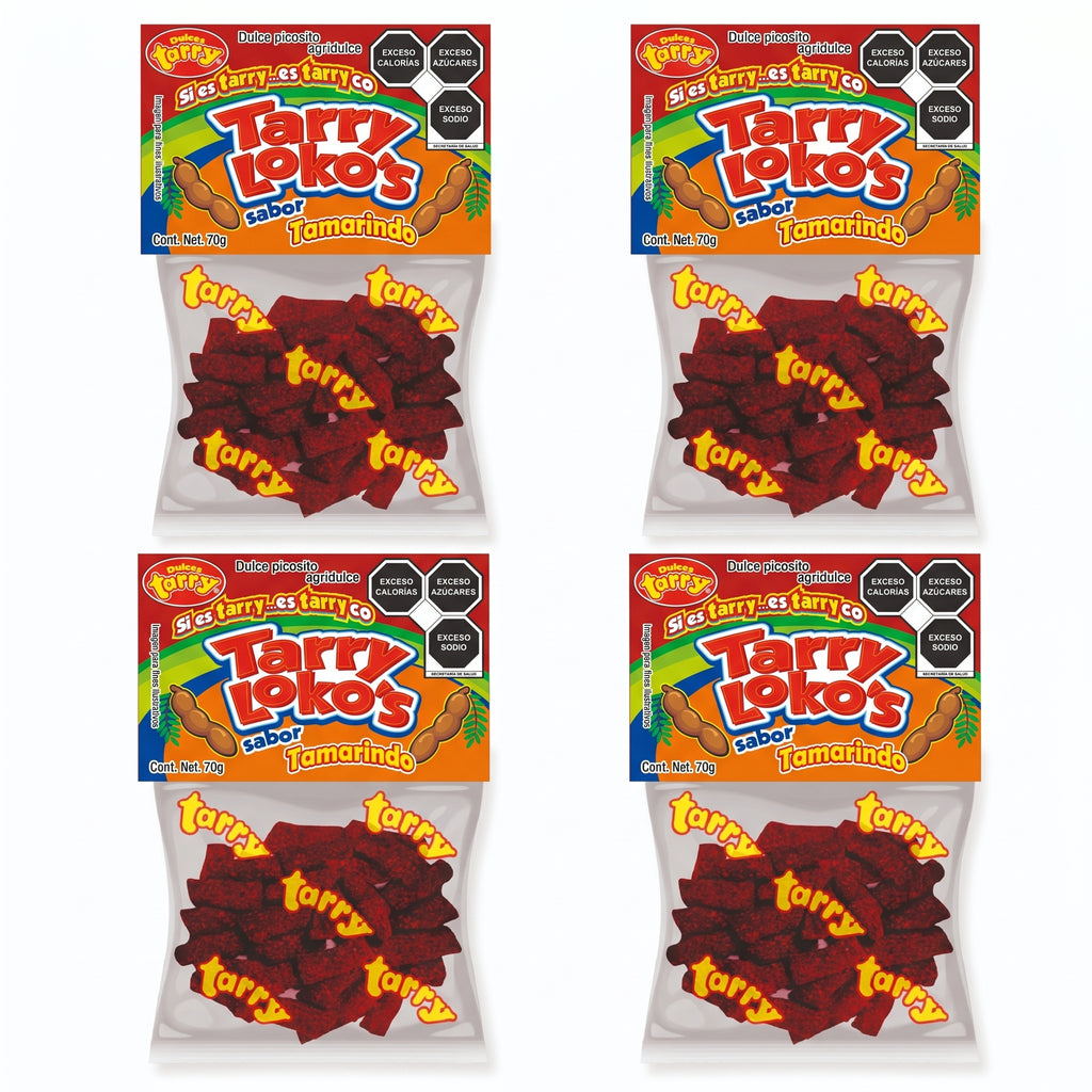 Tarry Lokos Tamarindo Chile 4packs 280gr Trocitos Enchilados