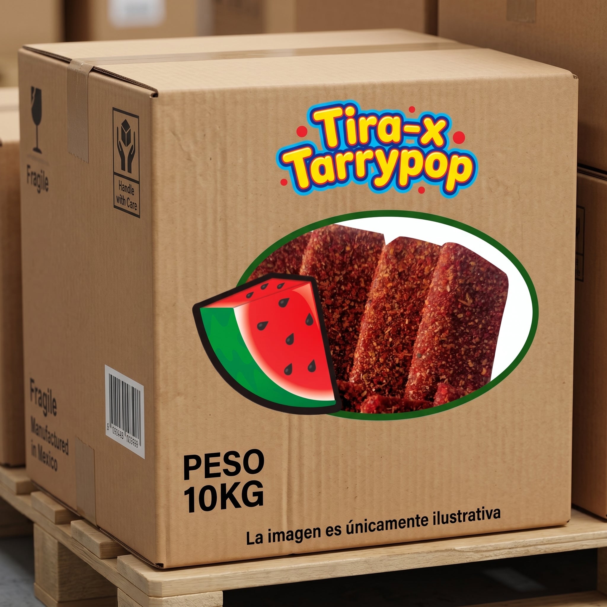 Caja A Granel Tira-x Tarrypop Sandía Chile 10 Kg