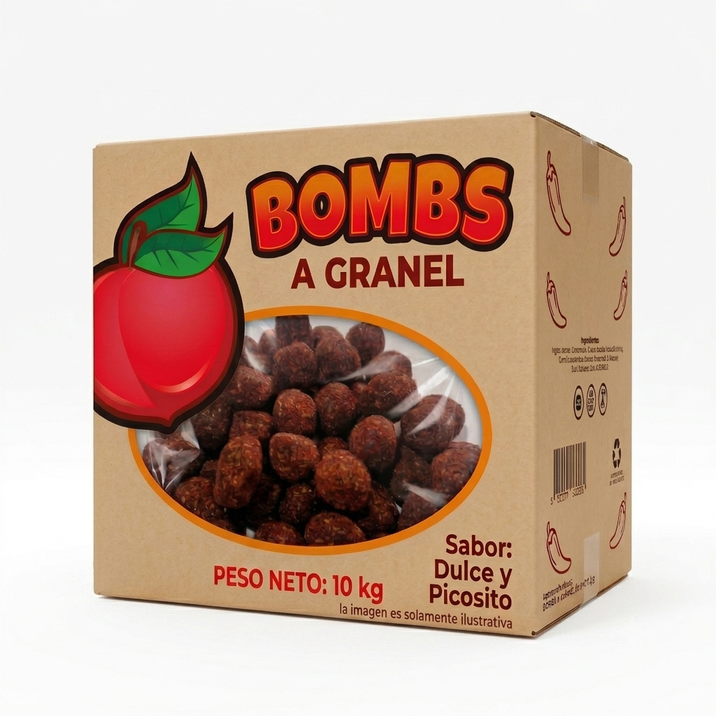 Caja A Granel Tarry Bombs Chamoy 10kg Bolitas De Chile