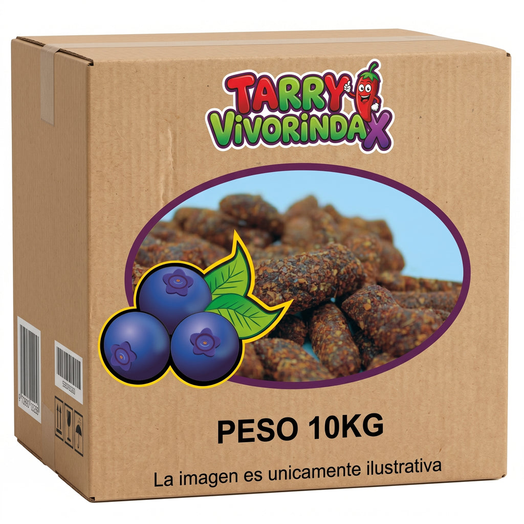Caja Tarry Viborindax Mora Azul Trocitos Chile A Granel 10kg