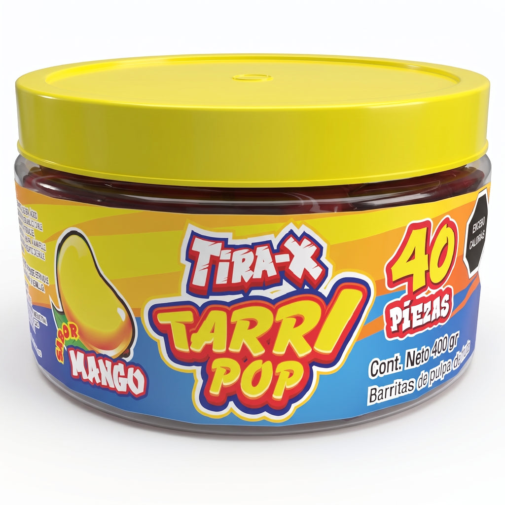 Vitrolero Tira-x Tarrypop Piña Chile 400gr 40pz