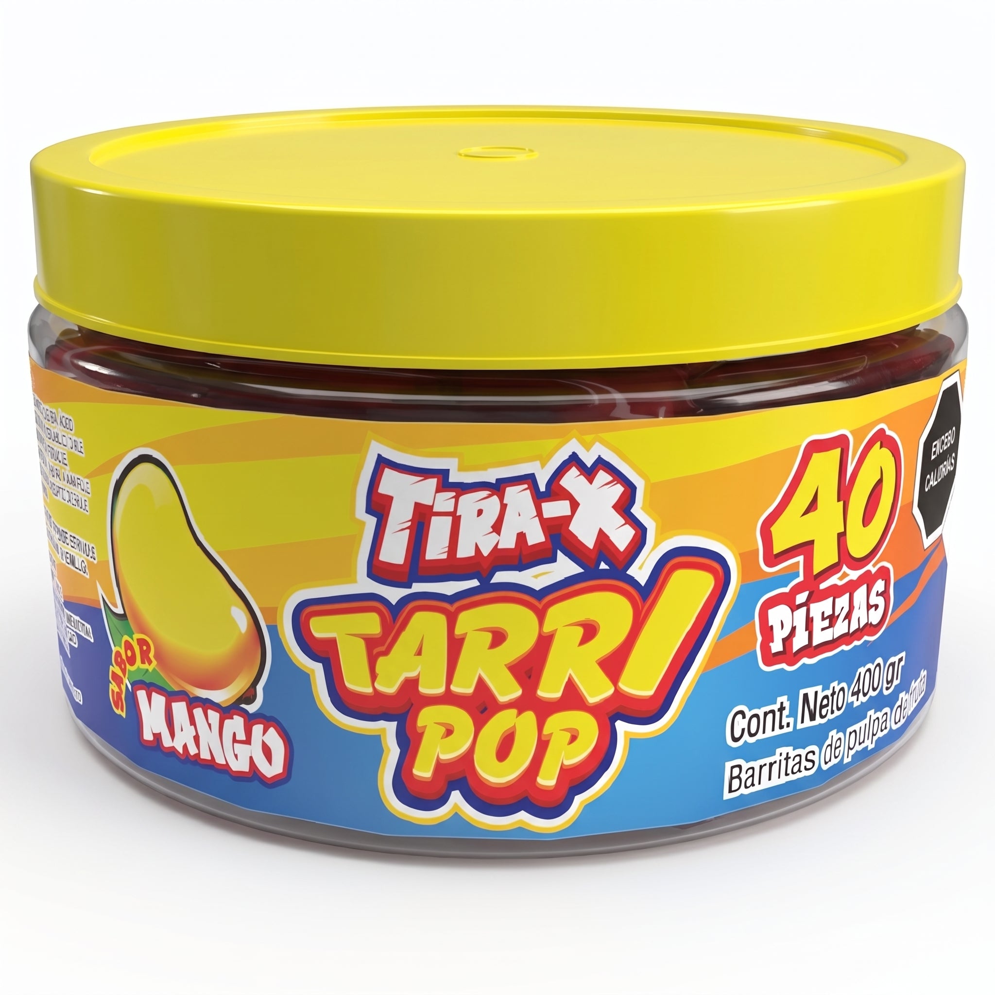 Vitrolero Tira-x Tarrypop Piña Chile 400gr 40pz