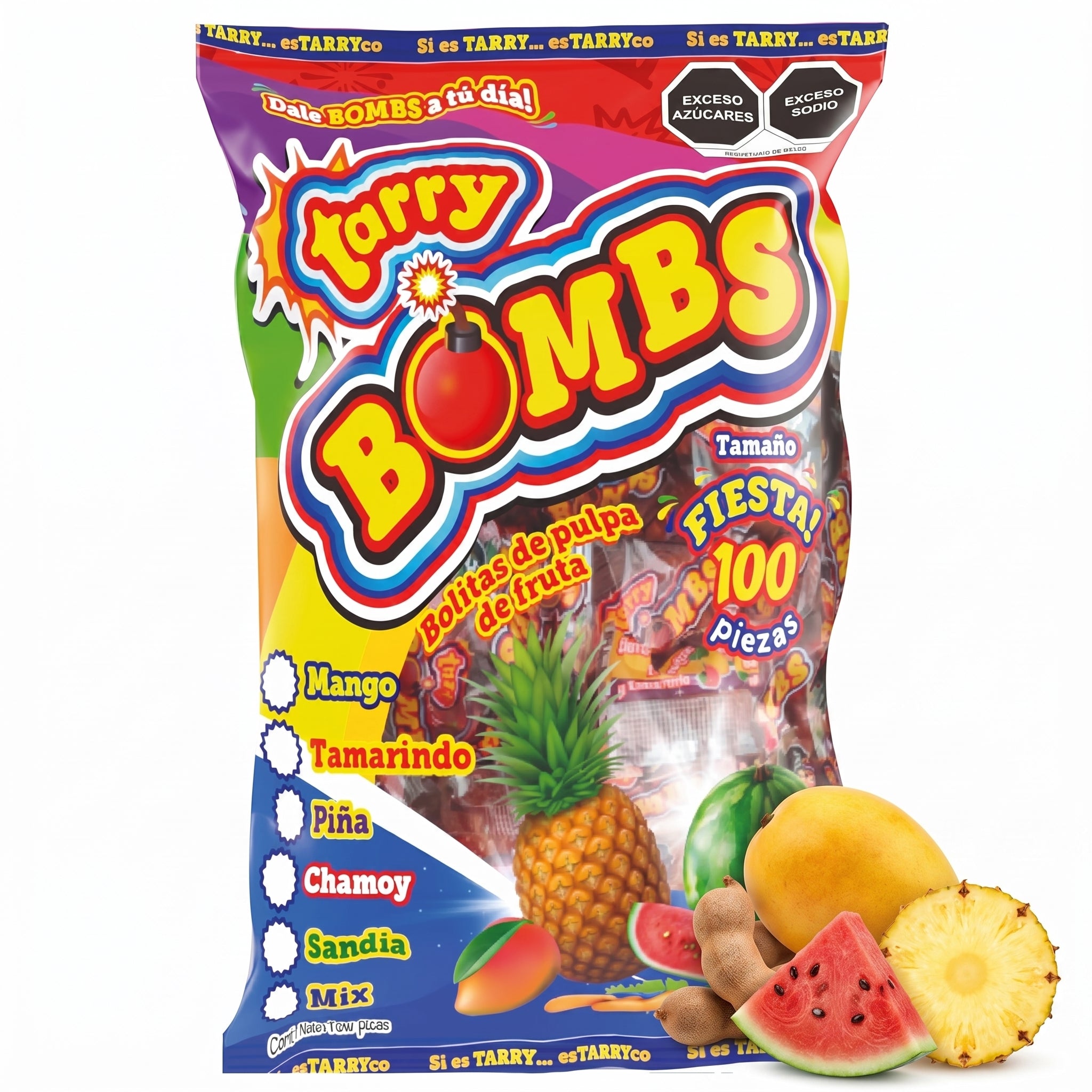 Bolsa Tarry Bombs Mix 413gr 100pz Bolitas De Chile
