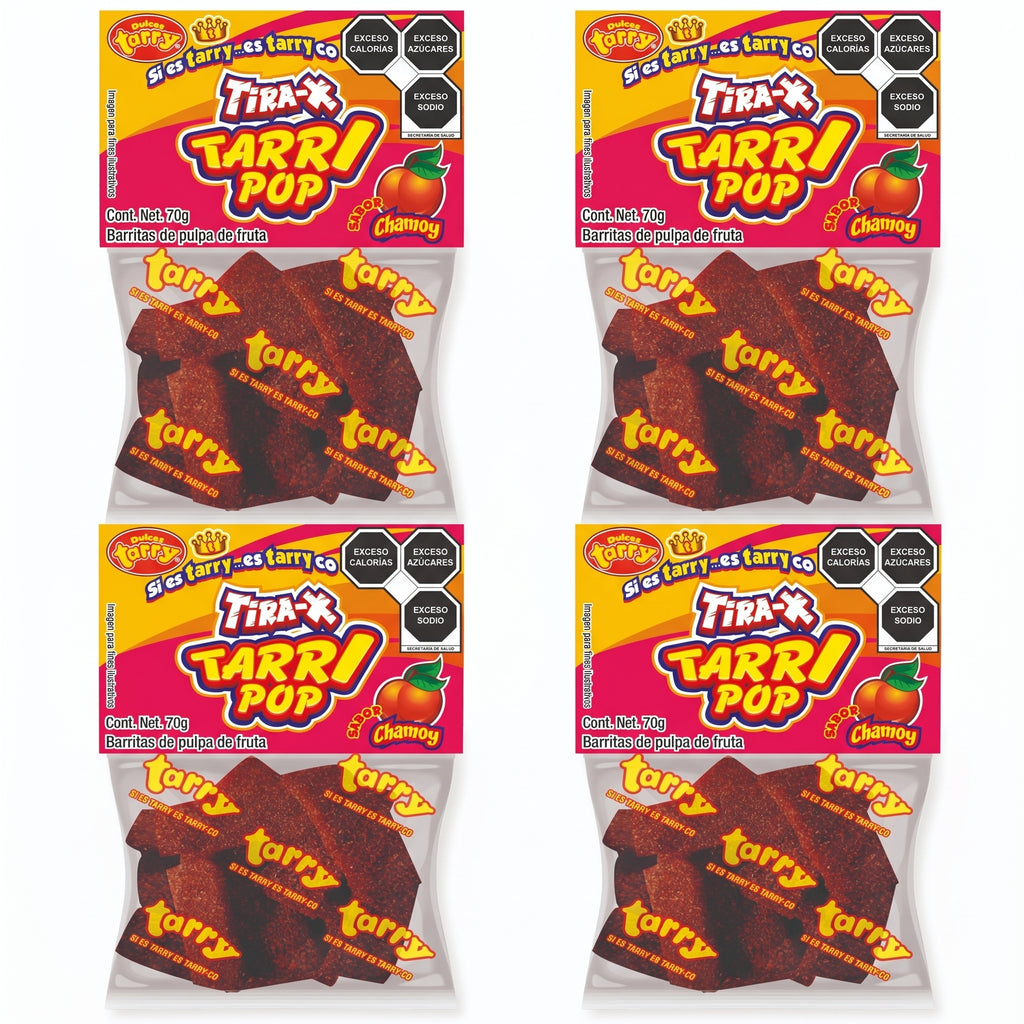 Tira-x Tarrypop Chamoy Chile 4 Packs 280gr