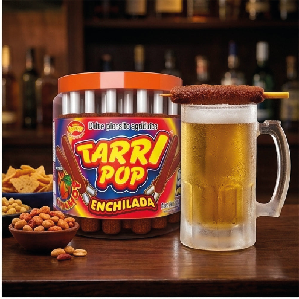 Tarry Pop Vitrolero Banderilla Chamoy 50pz 540gr Micheladas