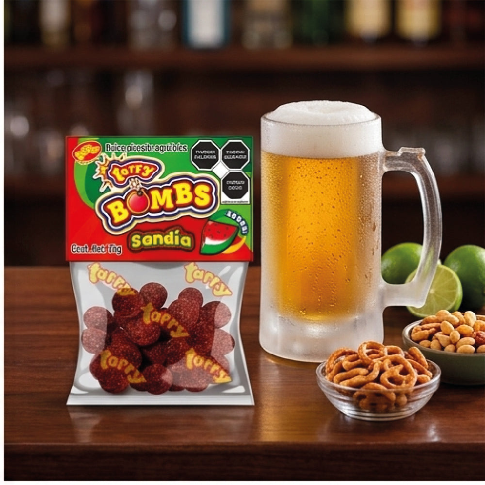 Tarry Bombs Sandia 4 Packs 280gr Bolitas Dulce Enchilado