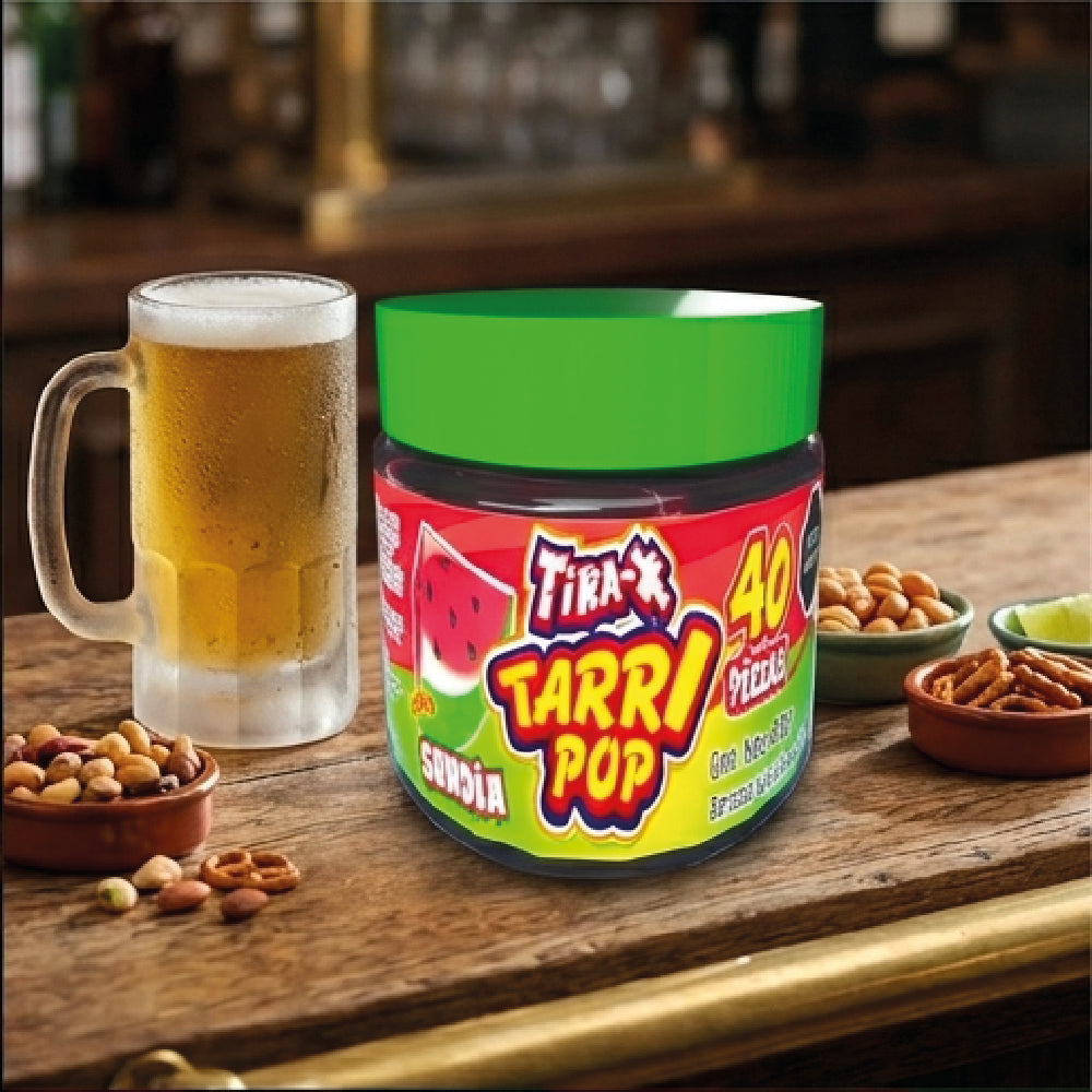 Vitrolero Tira-x Tarrypop Sandía Chile 400gr 40pz