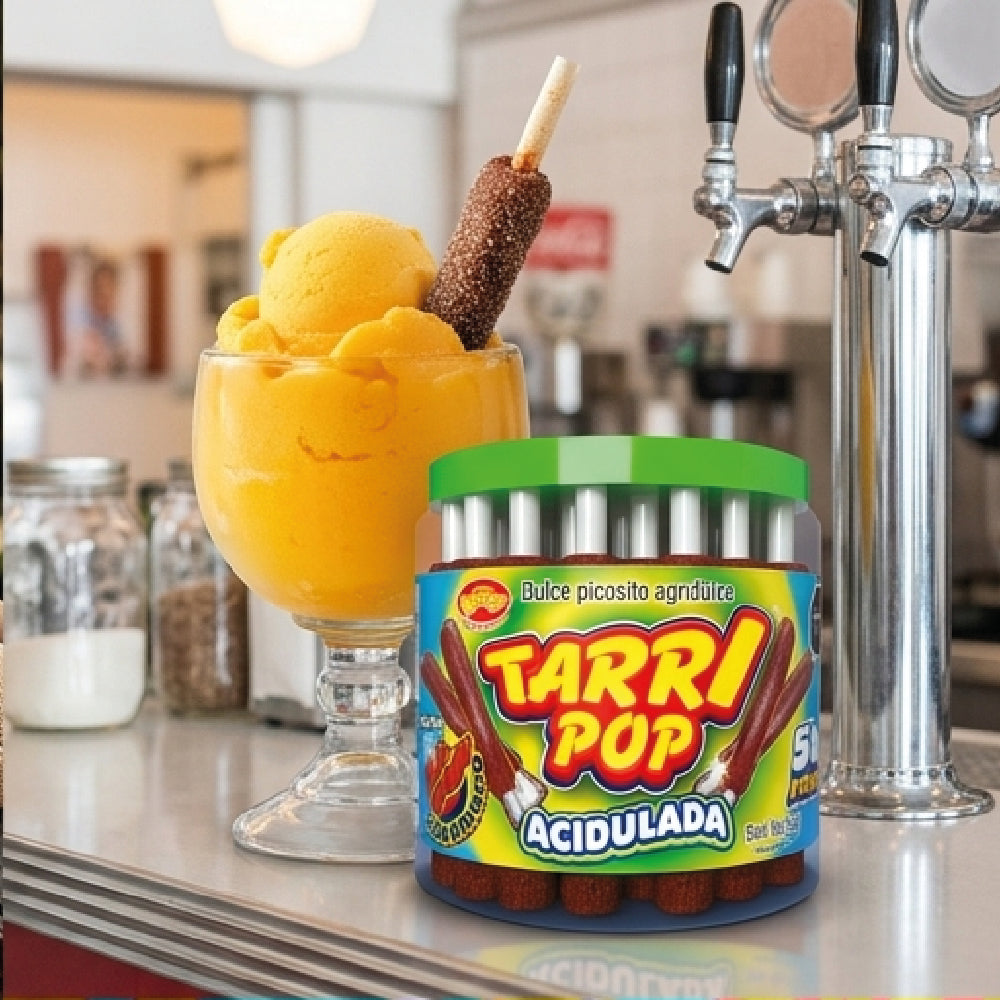 Tarrypop Vitrolero Banderilla Tamarindo Acidulado 50pz 540gr