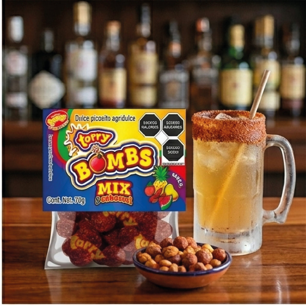 Tarry Bombs Mix 4 Packs 280gr Bolitas Dulce Enchilado
