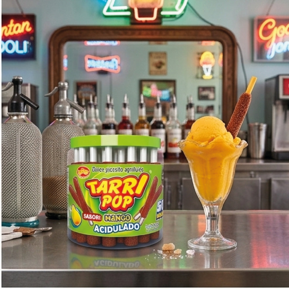 Tarry Pop Vitrolero Banderilla Mango 50pz 540gr Micheladas