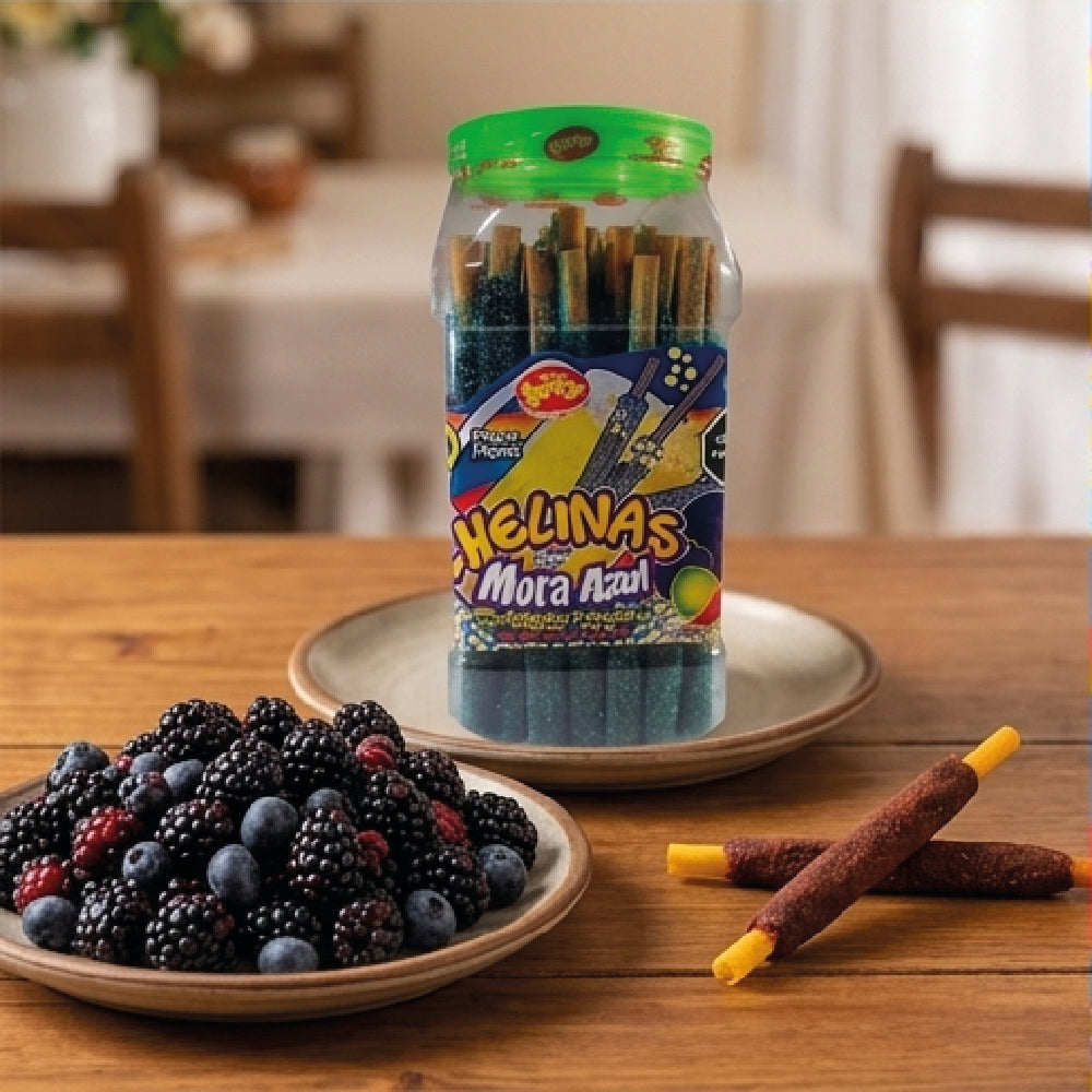 Tarry Vitrolero Banderillas Jumbo Mora Azul 50 Pz 900gr