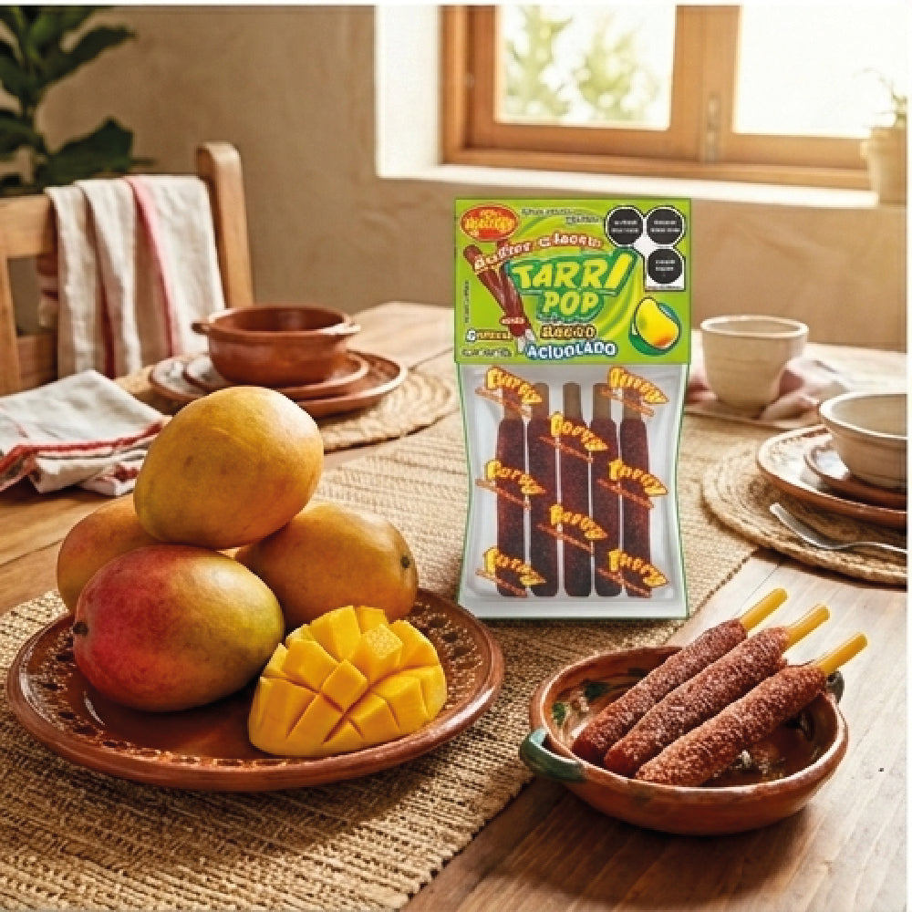 Tarry Pop Banderilla Mango Acidulado 3pack Total 15pz 180gr