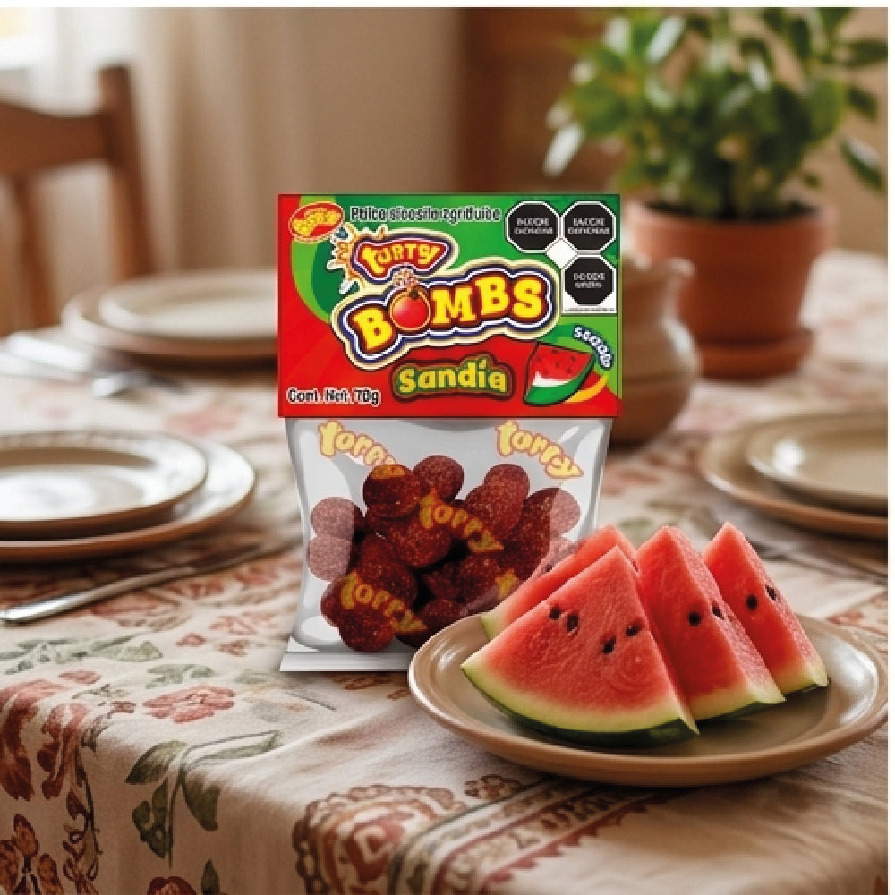 Tarry Bombs Sandia 4 Packs 280gr Bolitas Dulce Enchilado