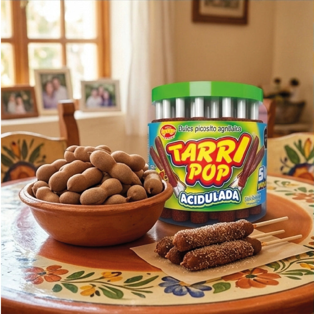 Tarrypop Vitrolero Banderilla Tamarindo Acidulado 50pz 540gr