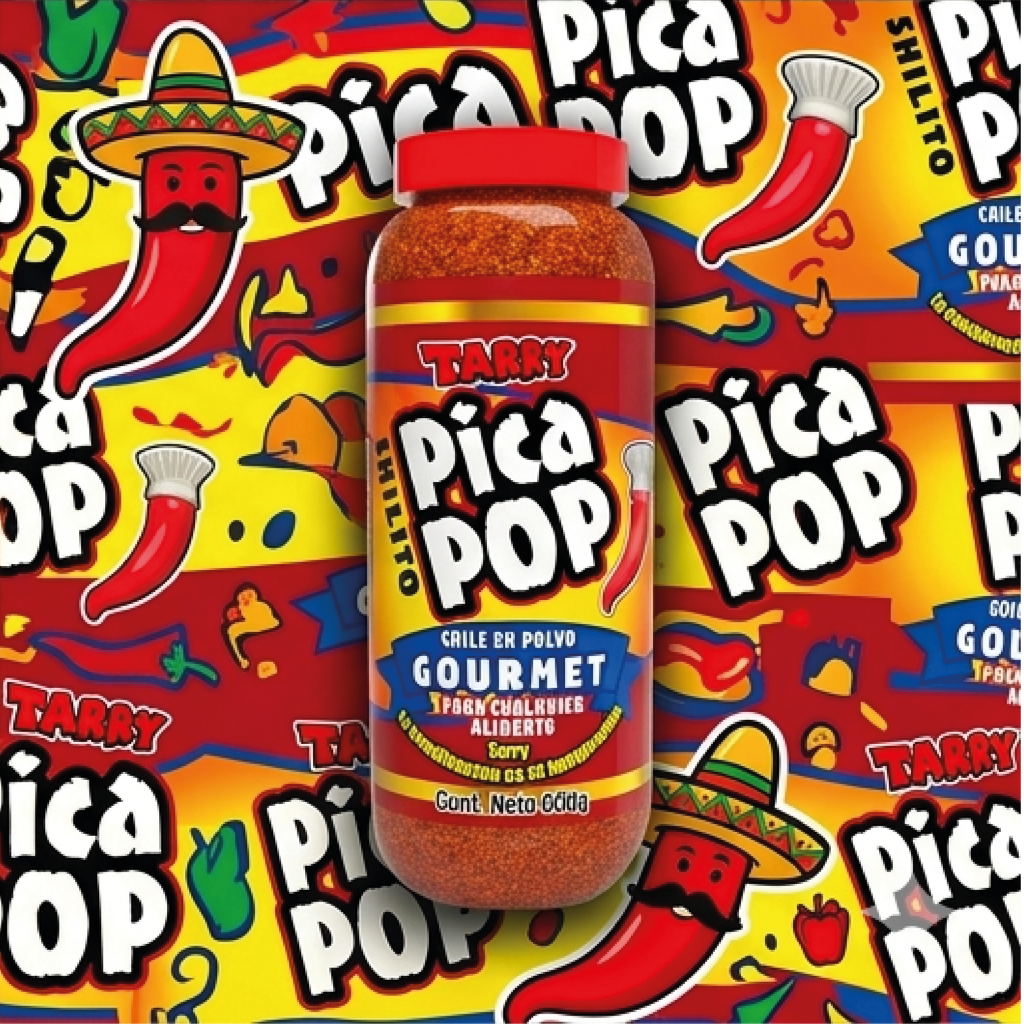Chile En Polvo Gorumet Pica Pop Shilito Tarry 600gr Fruta