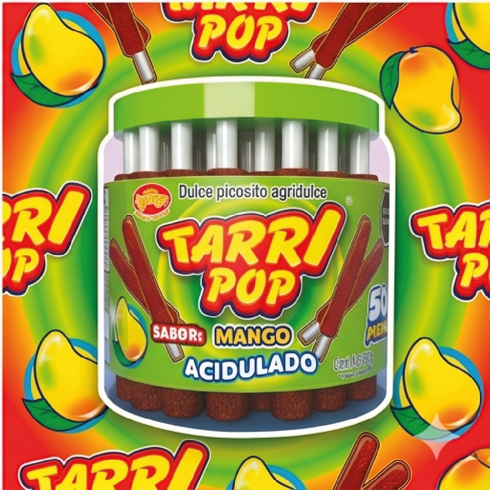 Tarry Pop Vitrolero Banderilla Mango 50pz 540gr Micheladas