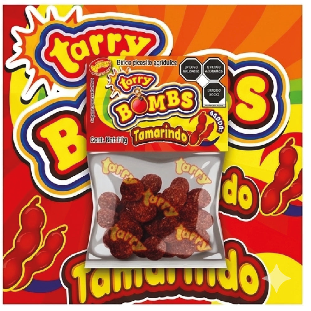 Tarry Bombs Tamarindo 4 Packs 280gr Bolitas Dulce Enchilado