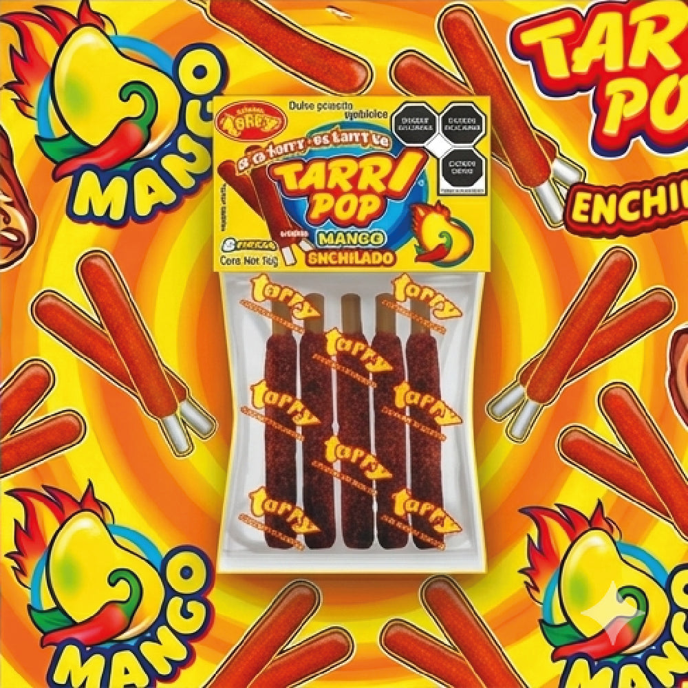 Tarry Pop Banderilla Mango 3 Pack Total 15pz 180gr