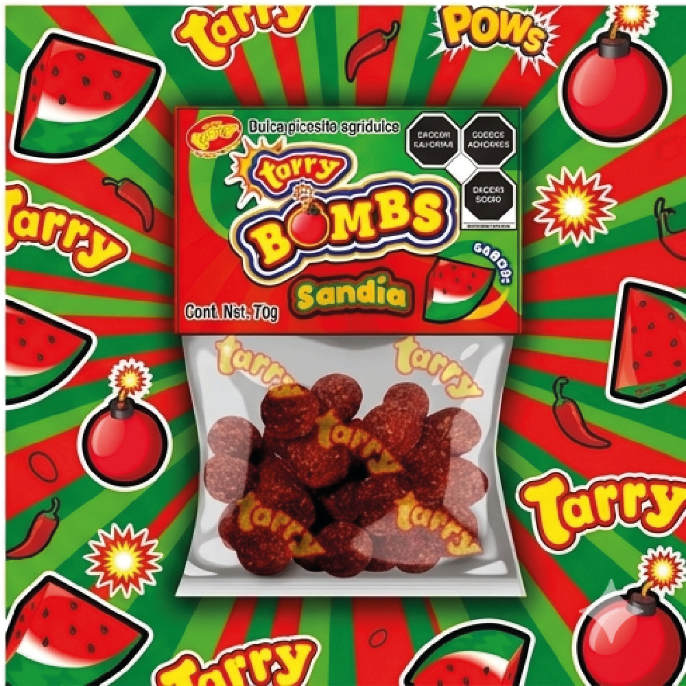 Tarry Bombs Sandia 4 Packs 280gr Bolitas Dulce Enchilado