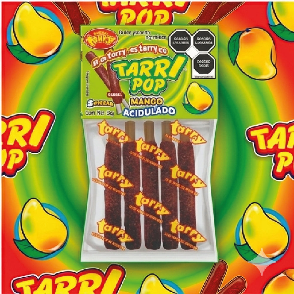 Tarry Pop Banderilla Mango Acidulado 3pack Total 15pz 180gr