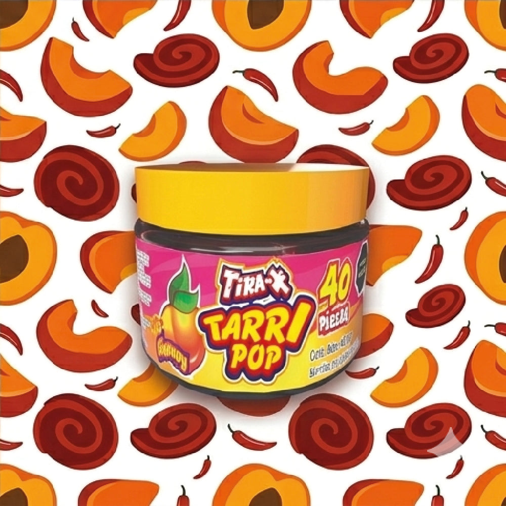 Vitrolero Tira-x Tarrypop Chamoy Chile 400gr 40pz