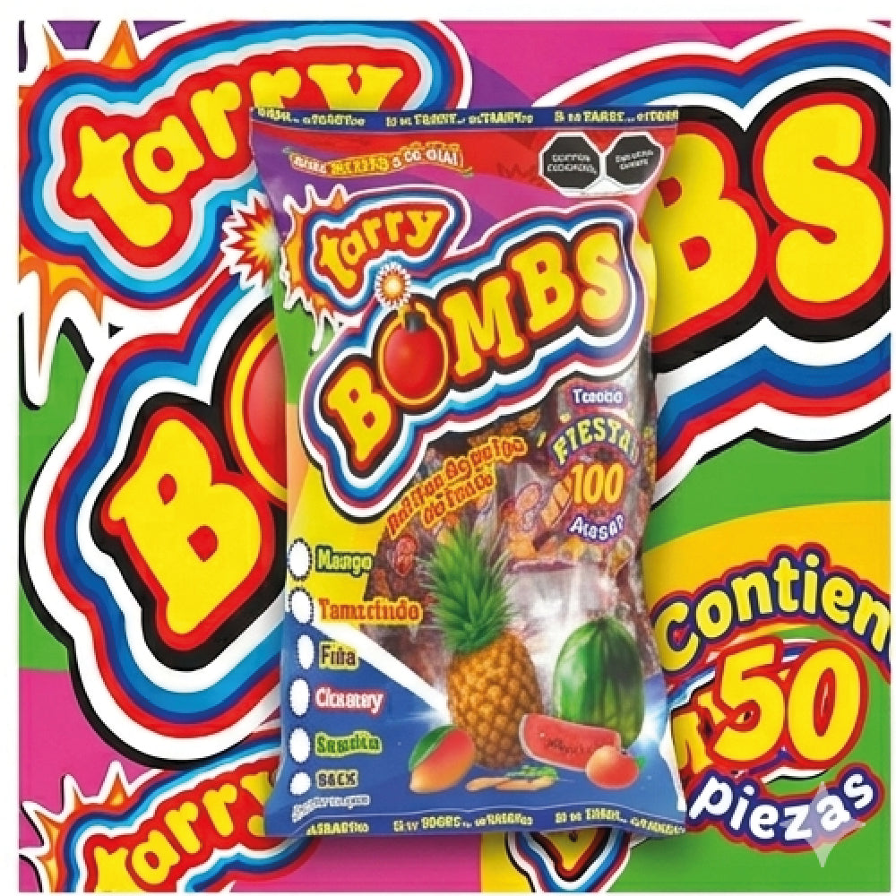 Bolsa Tarry Bombs Piña 413gr 100pz Bolitas De Chile