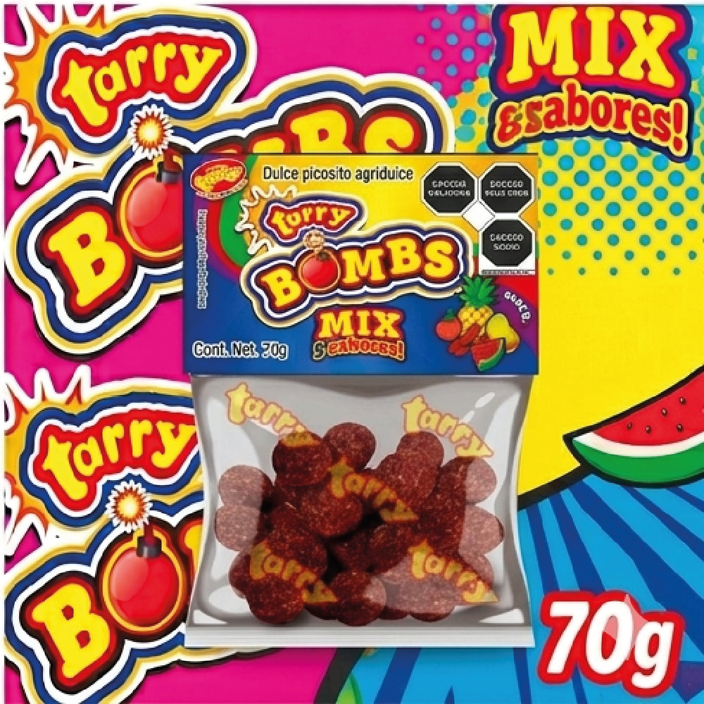 Tarry Bombs Mix 4 Packs 280gr Bolitas Dulce Enchilado