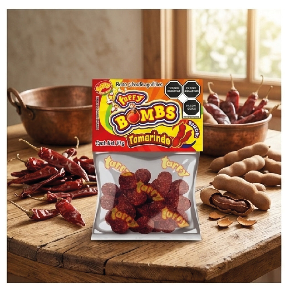 Tarry Bombs Tamarindo 4 Packs 280gr Bolitas Dulce Enchilado